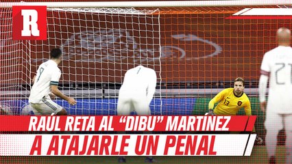 Jiménez reta al Dibu Martínez a atajarle un penal en Qatar
