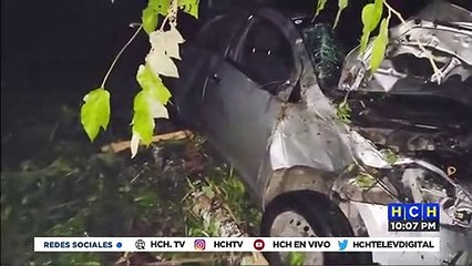 Brutal accidente vial deja dos hombres heridos en Copán
