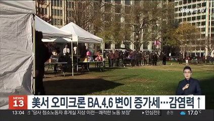 美서 오미크론 BA.4.6 변이 증가세…12.7%→13.6%