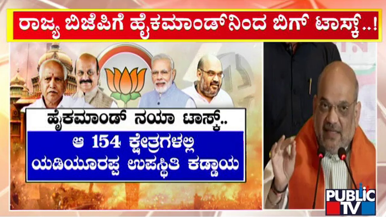 High Command Gives Big Task To Karnataka BJP | Public TV