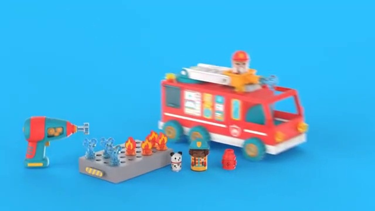 Educational Insights Design & Drill Bolt Buddies Fire Truck Toy, Take Apart Toy with Electric Drill Toy, STEM Toy, Gift for Boys & Girls, Ages 3+ - Toys & Games