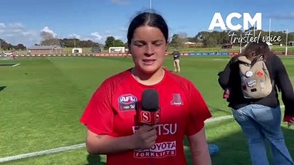WS Maddy Prespakis, AFLW Essendon, October 2022, Warrnambool Standard