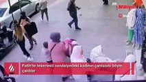 Fatih’te tekerlekli sandalyedeki kadının çantasını böyle çaldılar