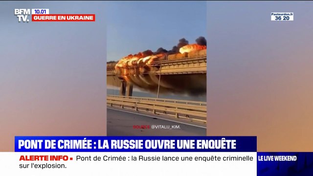 La Russie lance une enquête criminelle sur l'explosion du pont en Crimée