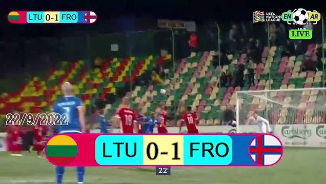 Faroe Islands 1-1 Lithuania / ليتوانيا1-1جزر فاروه - UEFA Nations League2022 دوري الأمم الأوروبية 22/9/2022
