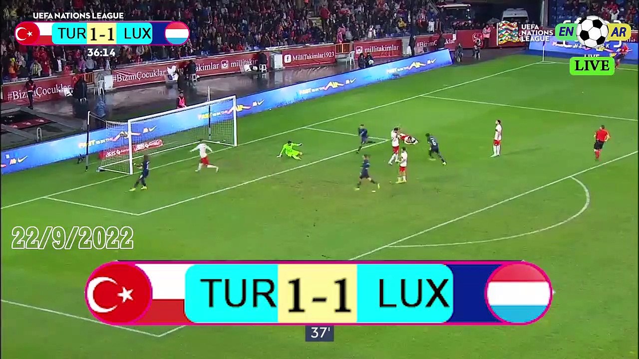 Turkey 3-3 Luxembourg / لوكسمبورغ3-3تركيا -  UEFA Nations League2022  دوري الأمم الأوروبية 22/9/2022