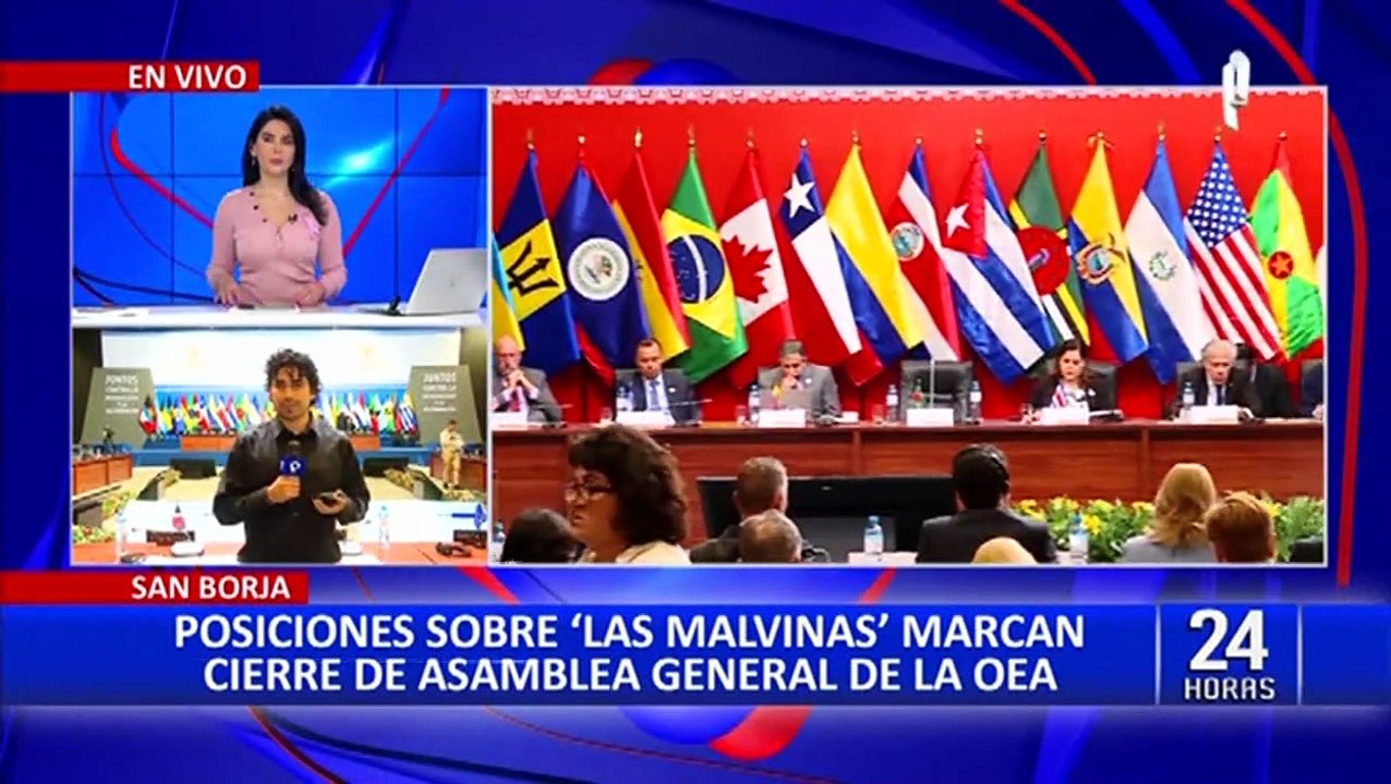 Cierre de Asamblea General de la OEA termina hoy con agenda sobre las Islas Malvinas