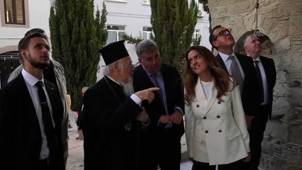 İzmir haber | Fener Rum Patriği Bartholomeos, Çeşme'yi ziyaret etti