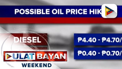 Big time oil price hike sa diesel, posibleng ipatupad sa susunod na linggo