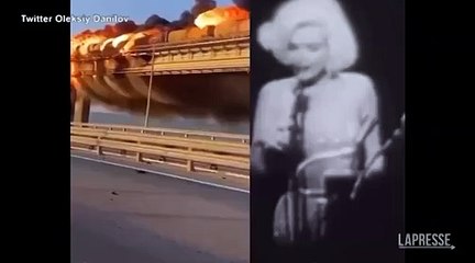 Ucraina, il video di Kiev sull'esplosione in Crimea: "Buon compleanno a Putin"
