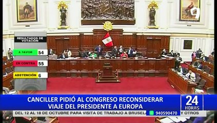 Canciller César Landa exhorta al Congreso a reconsiderar viaje de Castillo a Europa