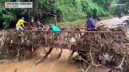 NoComment | Graves inundaciones en Tailandia al desbordarse el río Sai