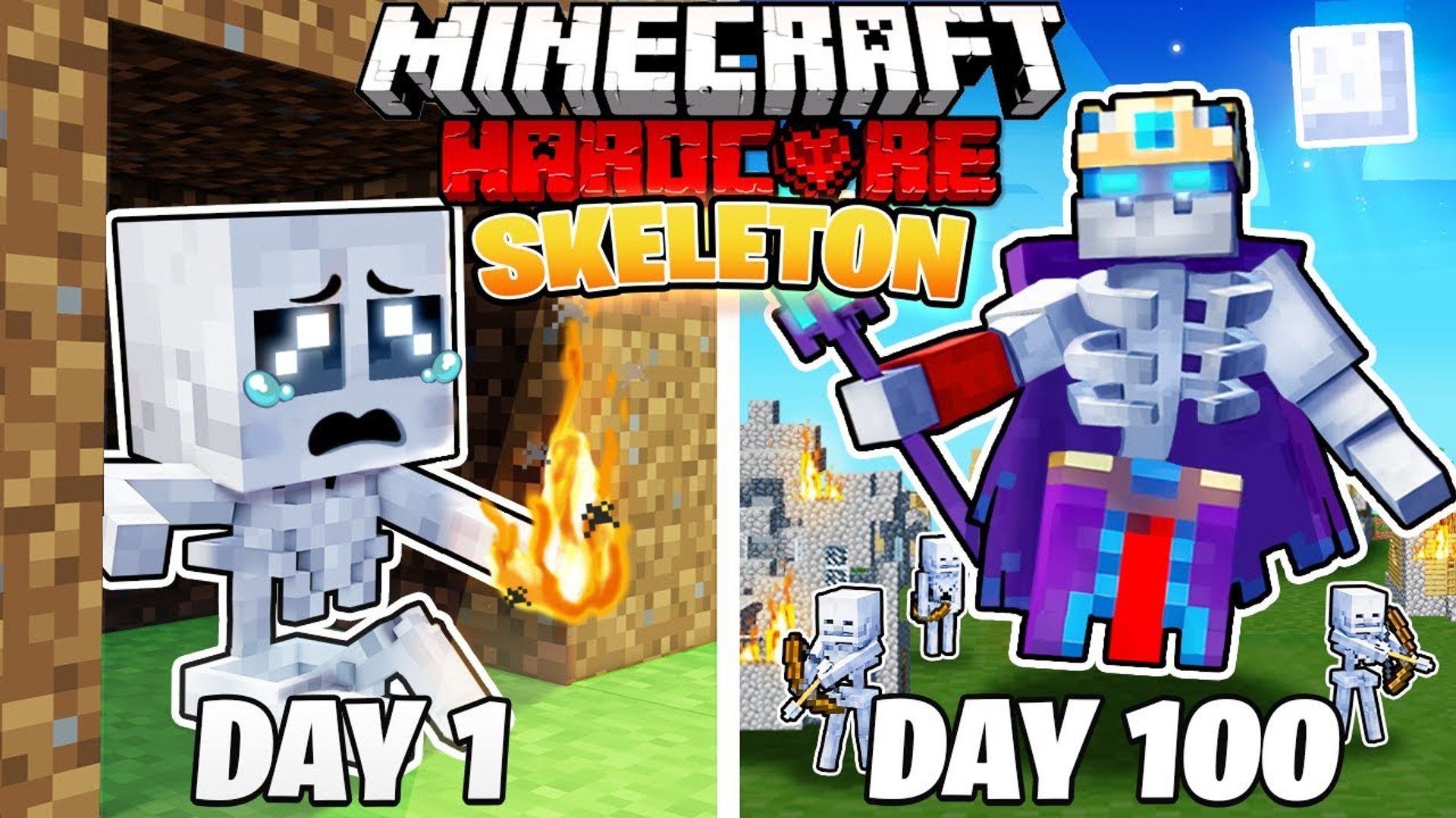 I Survived 100 DAYS as BOXY BOO in HARDCORE Minecraft! - video Dailymotion