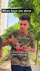 Boys are alone Vs boys with their Girl ð | The most viral comedy ð