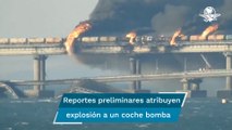 Por explosión en puente de Crimea, Rusia abre investigación penal