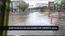 teleSUR Noticias 15:30 08-10: Declaran alerta máxima en San Andrés por tormenta Julia