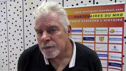 L'analyse de l'entraîneur martégal Franck Bulleux à la fin du match.