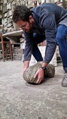 Artist Carrying Newly Finished Sculpture Drops it on its Face