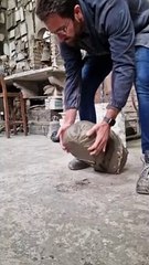 Artist Carrying Newly Finished Sculpture Drops it on its Face