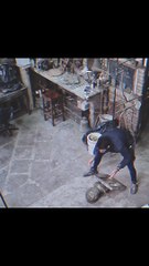 Artist Carrying Newly Finished Sculpture Drops it on its Face
