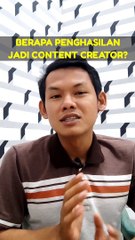 Penghasilan konten kreator.. 20 juta perbulan