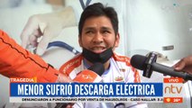 Menor sufrió descarga eléctrica