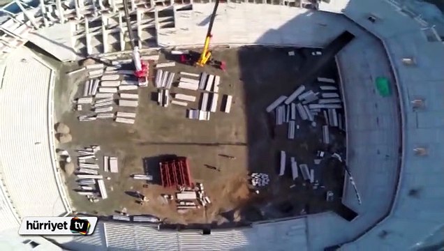 Trabzonspor’un yeni stadı havadan görüntülendi