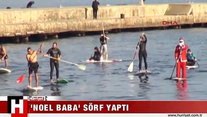 'NOEL BABA' SÖRF YAPTI