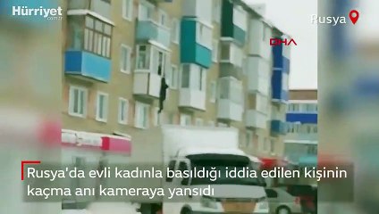 Gizli kaçış kamerada... Eşini aldattı, sevgilisini balkondan böyle sarkıttı