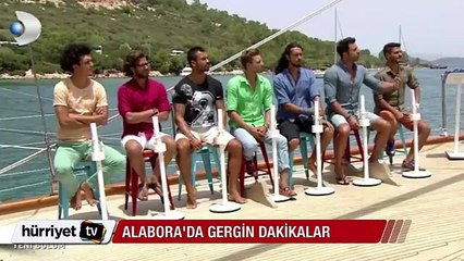 Alabora'da gergin dakikalar! Kadın yarışmacının üzerine yürüdü