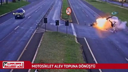 Brezilya'daki korkunç kaza kamerada