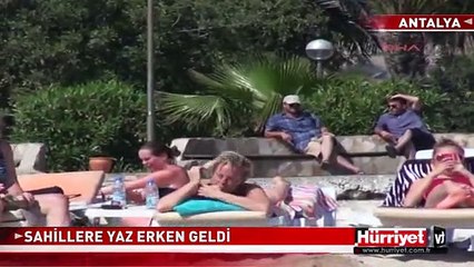 ANTALYA'DA SAHİLLER DOLDU