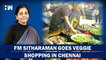 Finance Minister Nirmala Sitharaman Goes Vegetable Shopping In Chennai's Mylapore AMid Inflation |