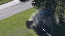 Porsche Carrera Cup UK 2022  Brands Hatch Race 1 Martin Huge Crash Over Barrier