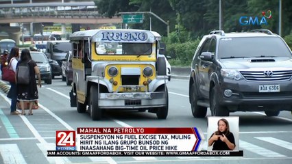 Suspensyon ng fuel excise tax, muling hirit ng ilang grupo bunsod ng inaasahang big-time oil price hike | 24 Oras Weekend