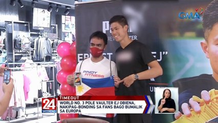 World No. 3 Pole Vaulter EJ Obiena, nakipag-bonding sa fans bago bumalik sa Europa | 24 Oras Weekend