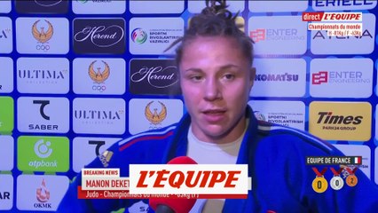 Deketer : « Moi j'y croyais ! » - Judo - Mondiaux (F)