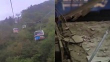 덕유산 곤돌라 멈춰 승객 '발동동'...건물 2층 바닥 붕괴 / YTN