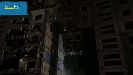 Las consecuencias del bombardeo en Zaporiyia