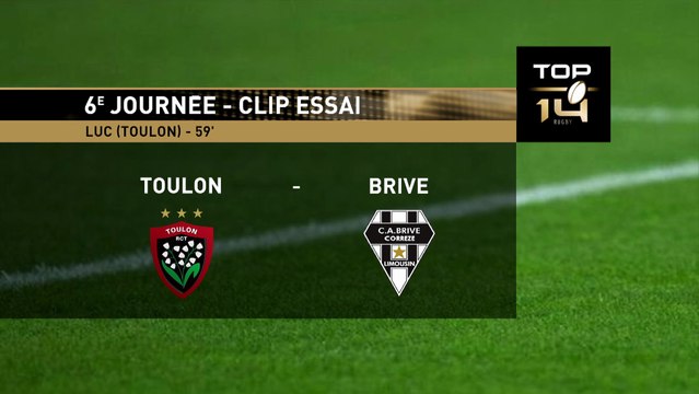 TOP 14 - Essai de Aymeric LUC (RCT) - RC Toulon - CA Brive - Saison 2022/2023