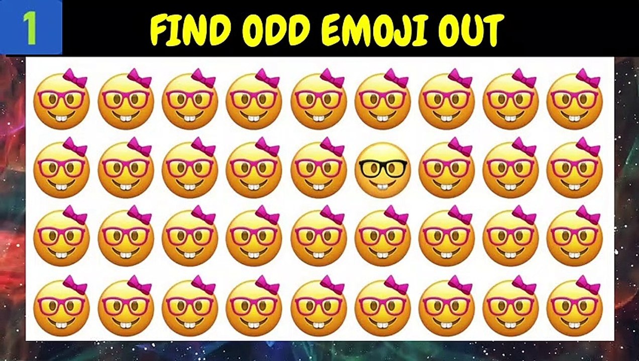 find odd emoji out | Spot The different emoji | emoji quiz | Find the Difference | YK Puzzle