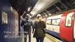 London Underground Northern Line 1995 Stock Train at Bank Station Southbound platform (now a walkway) - 13 January 2022