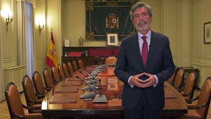 El presidente del CGPJ, Carlos Lesmes, anuncia su dimisión