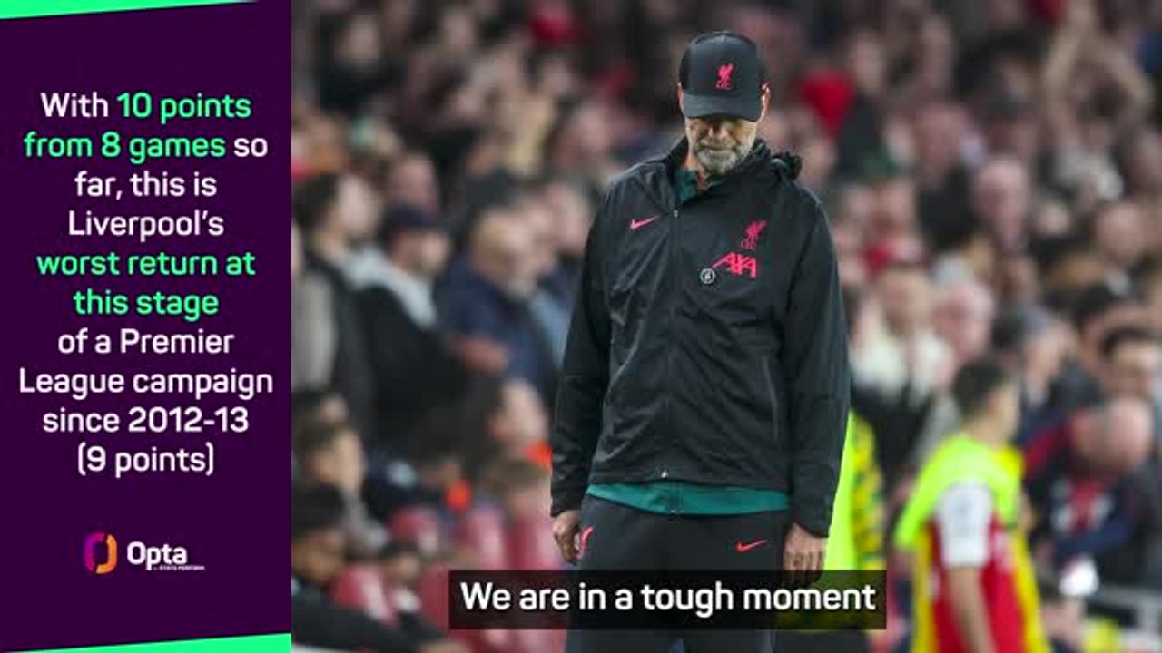I'm in no mood to joke - Klopp after Liverpool loss to Arsenal
