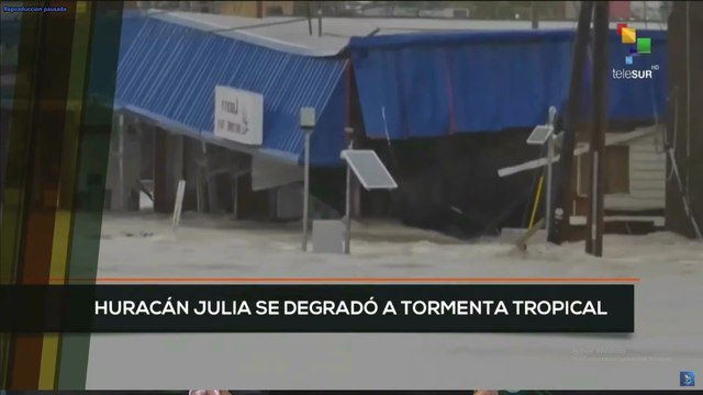 teleSUR Noticias 17:30 09-10: Tormenta tropical Julia se desplaza hacia el océano Pacífico