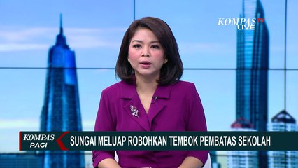 Luapan Sungai Robohkan Tembok SDN Jember Lor 5, 3 Ruang Kelas Rusak!