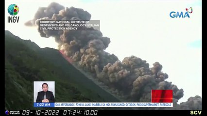 Lava mula sa pumutok na Bulkang Stromboli sa Italy, dumiretso sa dagat | UB