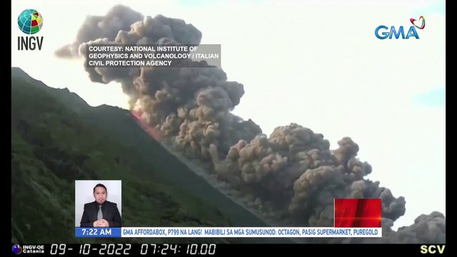 Lava mula sa pumutok na Bulkang Stromboli sa Italy, dumiretso sa dagat | UB