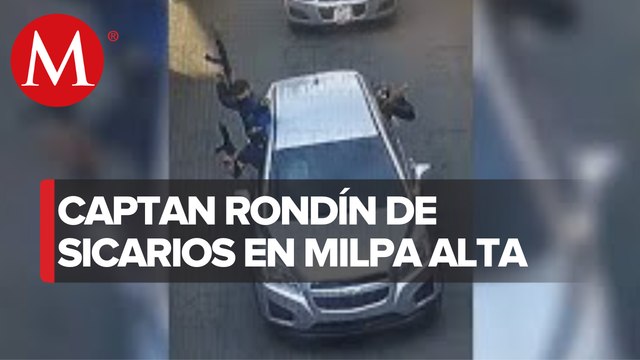 En Milpa Alta captan a hombres armados a bordo de autos en San Antonio Tecómitl