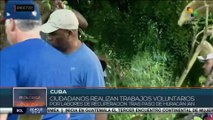 Presidente cubano participa en trabajo voluntario en homenaje al Che Guevara